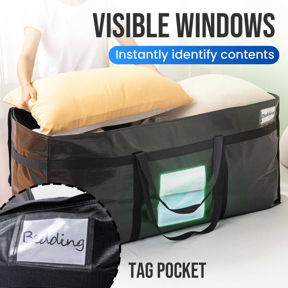 TAILI bag with visible window aids quick item identification.