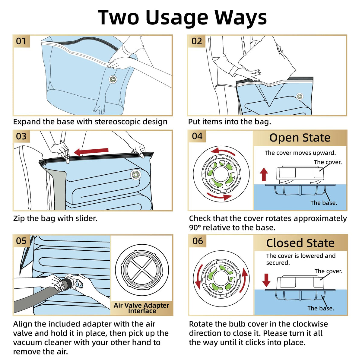 TAILI compressed bag demonstrates up to three times more compact storage.