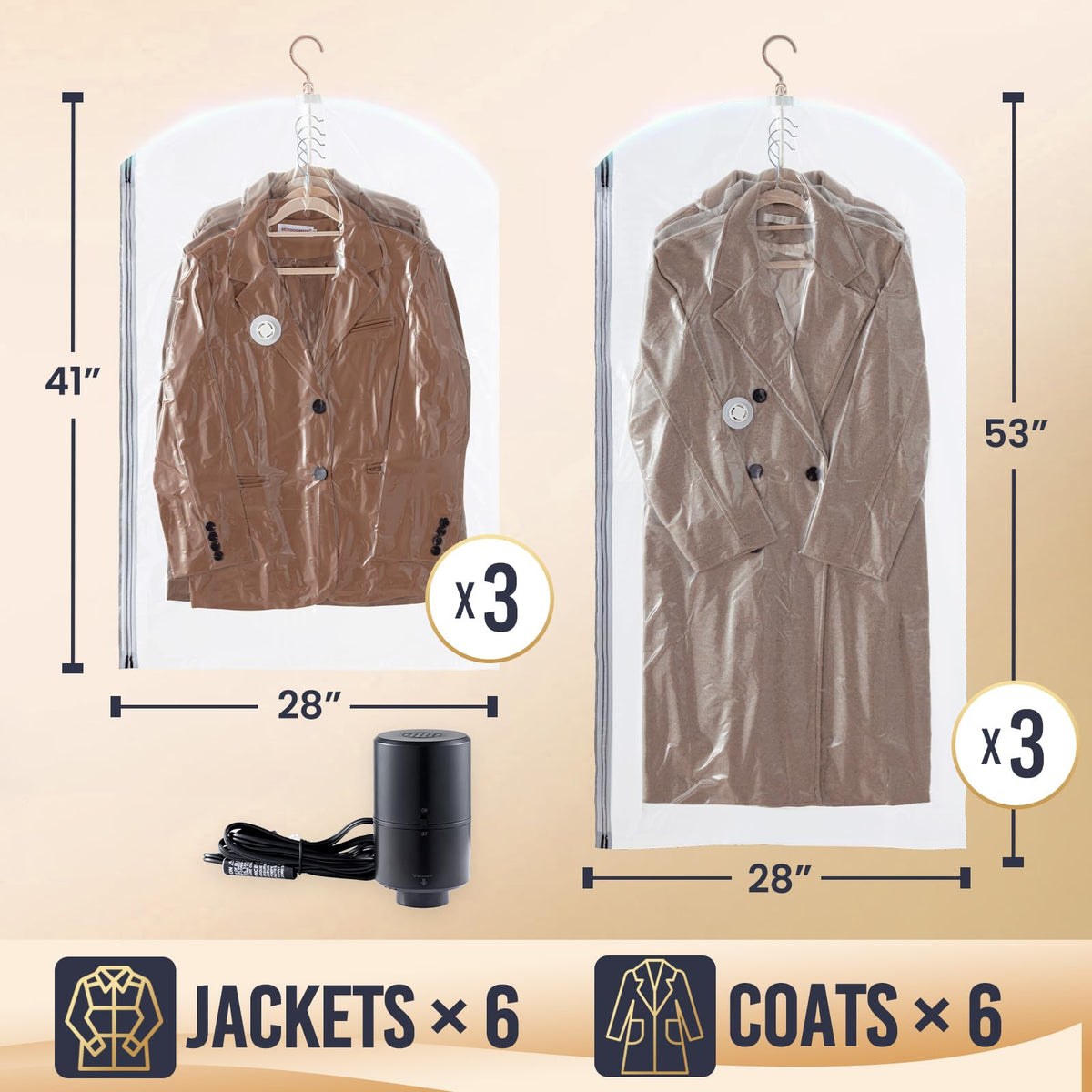 TAILI arc-design vacuum bags keep clothes neatly stored for a tidier closet