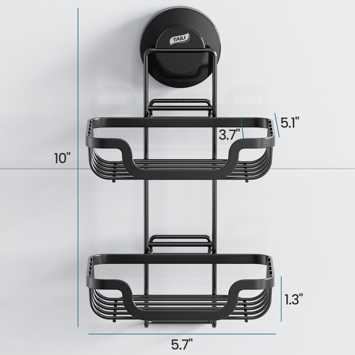 TAILI compact tray blends with bathroom and kitchen décor while organizing essentials