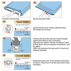 TAILI compressed bedding under bed illustrates dramatic space saving.