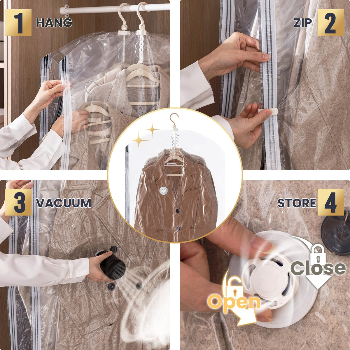 TAILI double-color zipper shows when the seal is secure