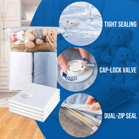 TAILI double-seal zipper bag ensures airtight closure for storage.