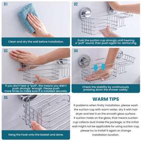 TAILI easy-clean removable shower basket for quick maintenance