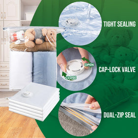 TAILI easy-seal vacuum bags with slider for quick sealing.