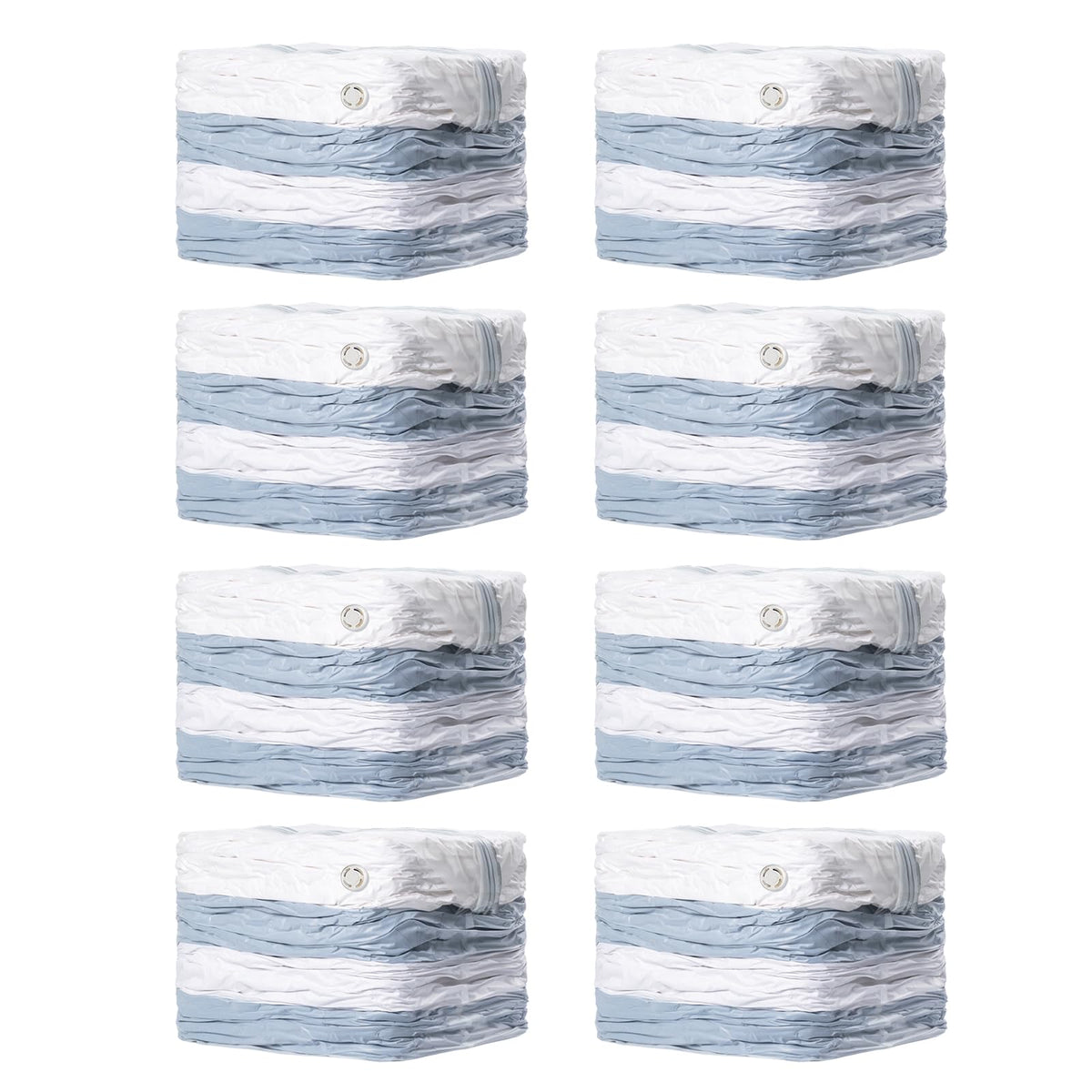 TAILI eight-pack jumbo cube vacuum storage bag for bedding enabling space-saving organization.