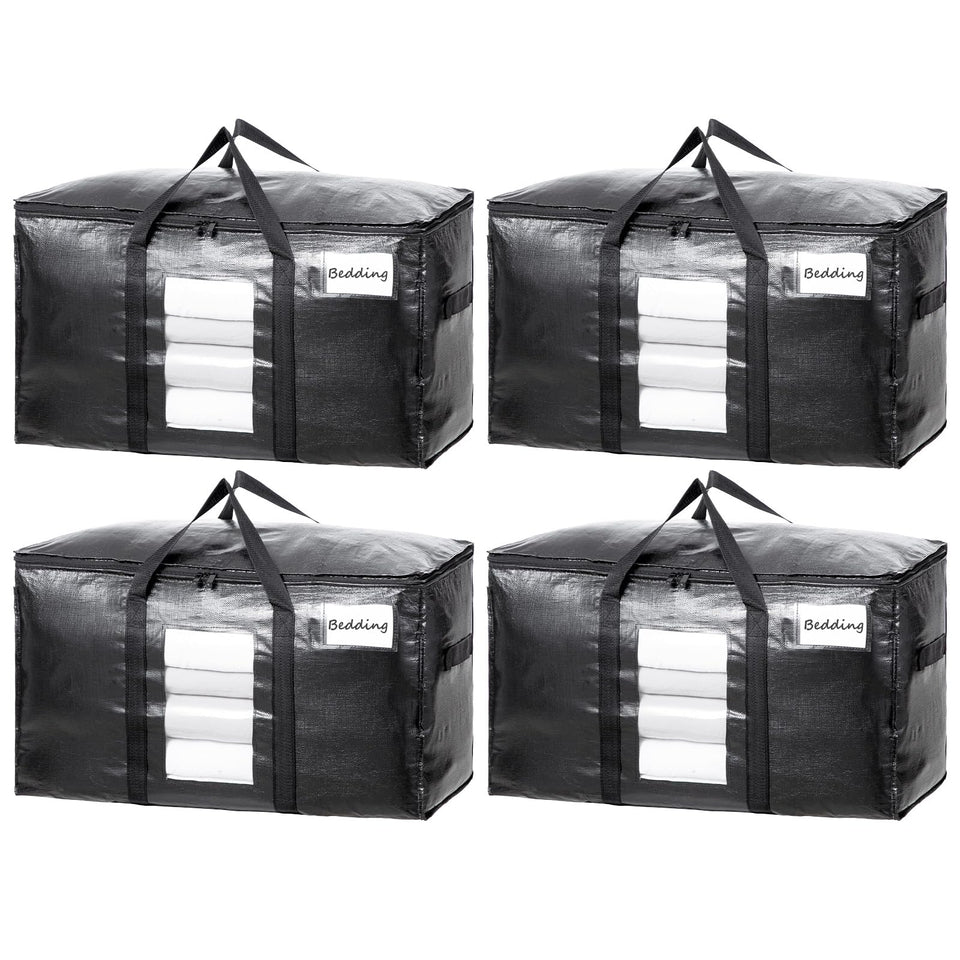 TAILI extra large bags with a visible window for quick item identification during moves.