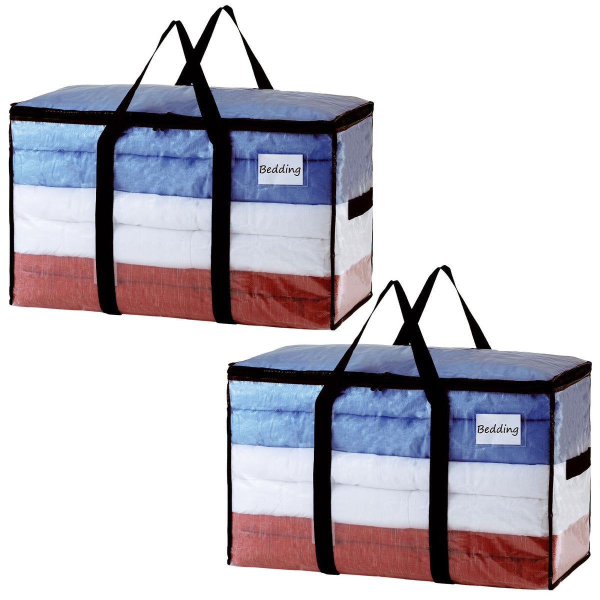 TAILI Extra Large Moving Bags with visible window for quick item identification during moves.