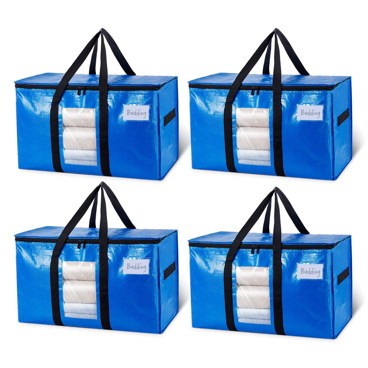 TAILI extra large moving bags with blue visible window for quick content checks