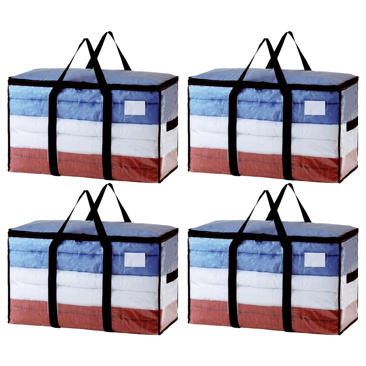 TAILI extra large moving bag with clear window for quick item identification