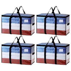 TAILI extra large moving bag with clear window for quick item identification