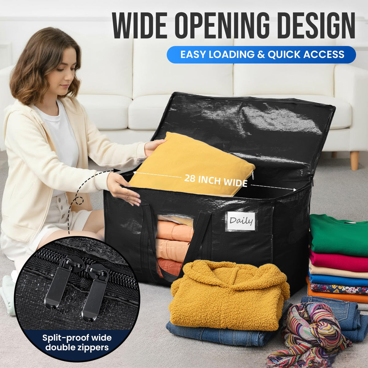 TAILI heavy-duty material resists tears for repeated relocations.