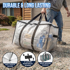 TAILI extra-large moving bags with three-sided zipper provide full packing access.