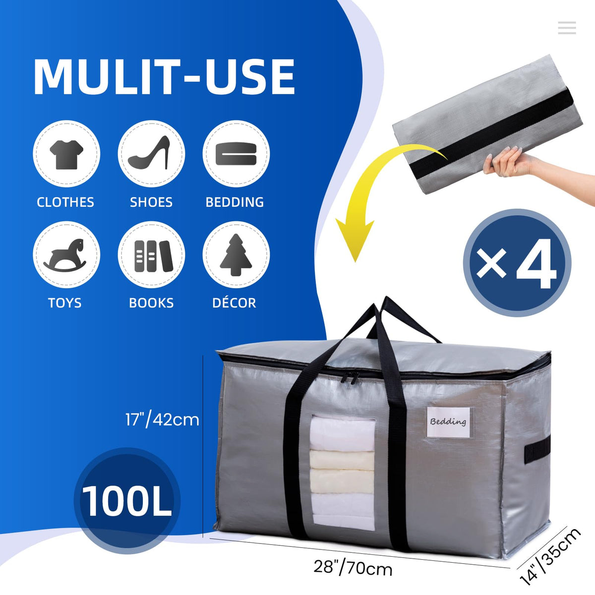 TAILI bag with U-shaped handles for improved load stability during lifting.