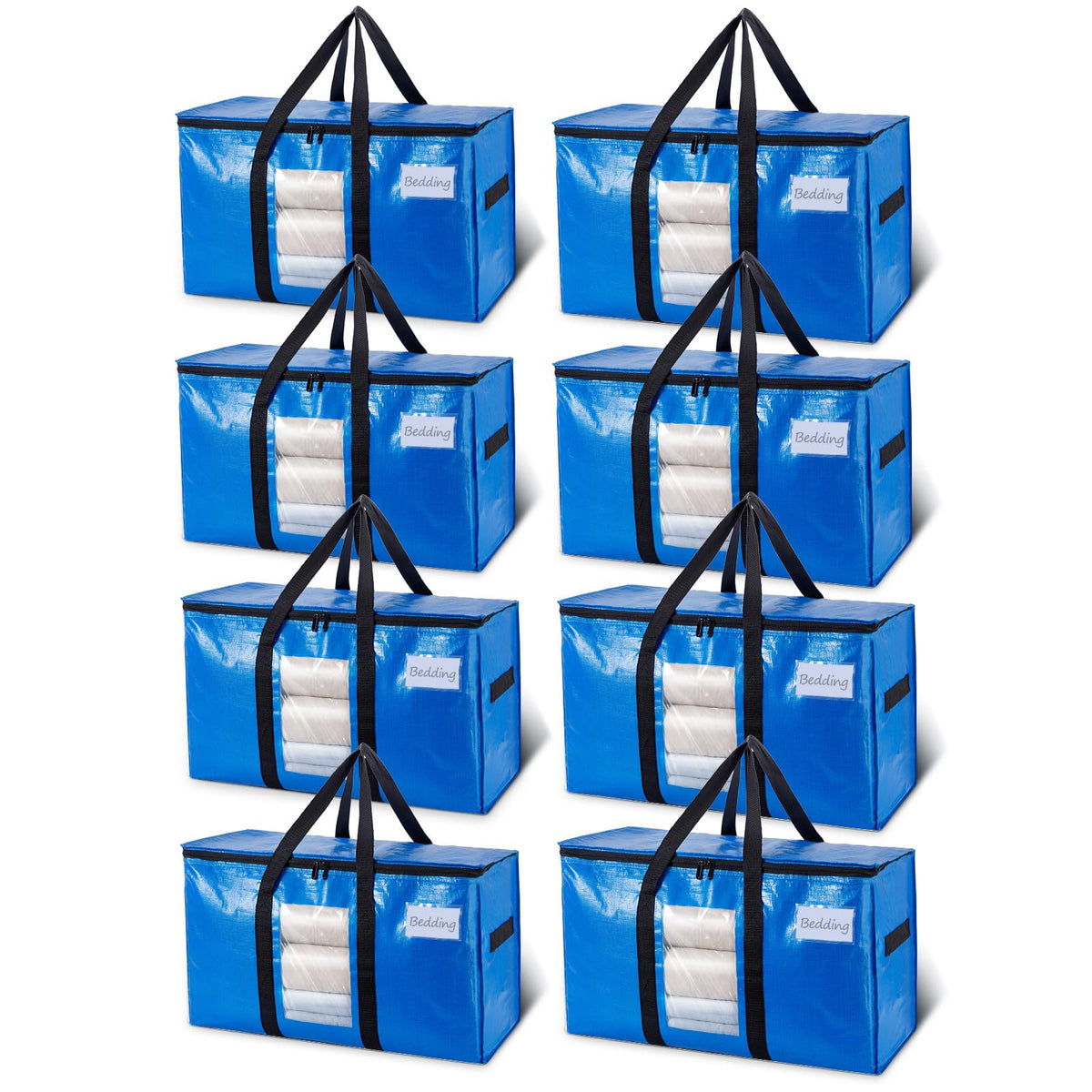 TAILI extra large moving bags with a visible window for quick item identification