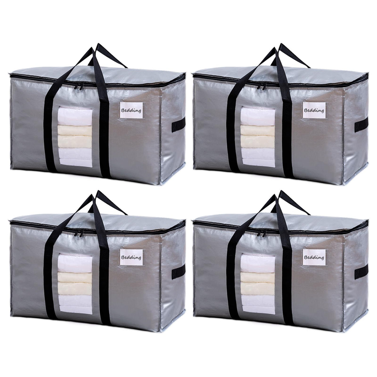 TAILI extra-large bags with visible window for quick labeling during moves.