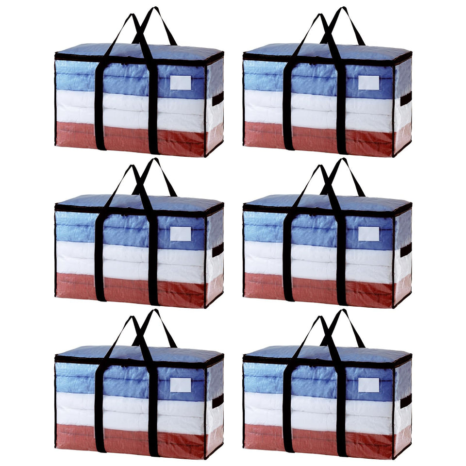 TAILI extra-large moving bags with a visible window help identify contents at a glance.