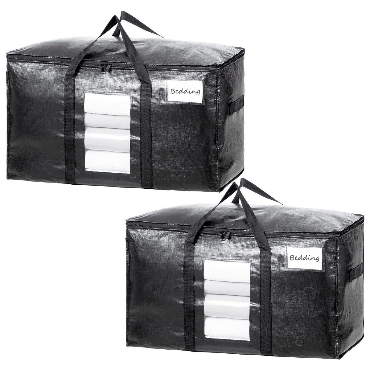 TAILI Extra Large Moving Bags with a clear window for quick item identification.