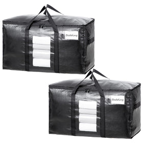 TAILI Extra Large Moving Bags with a clear window for quick item identification.