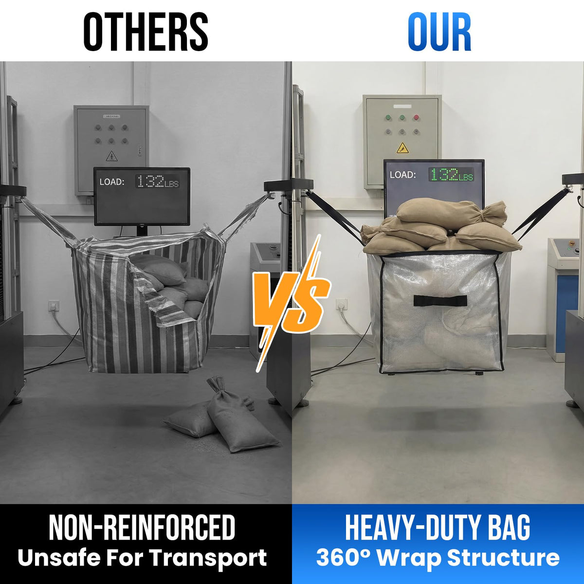 TAILI extra-large moving bags with wrap-around handles ease lifting heavy items.