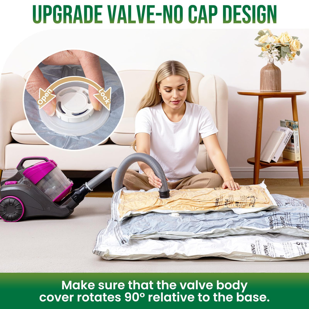 TAILI fast air valve exhaust for rapid vacuuming.