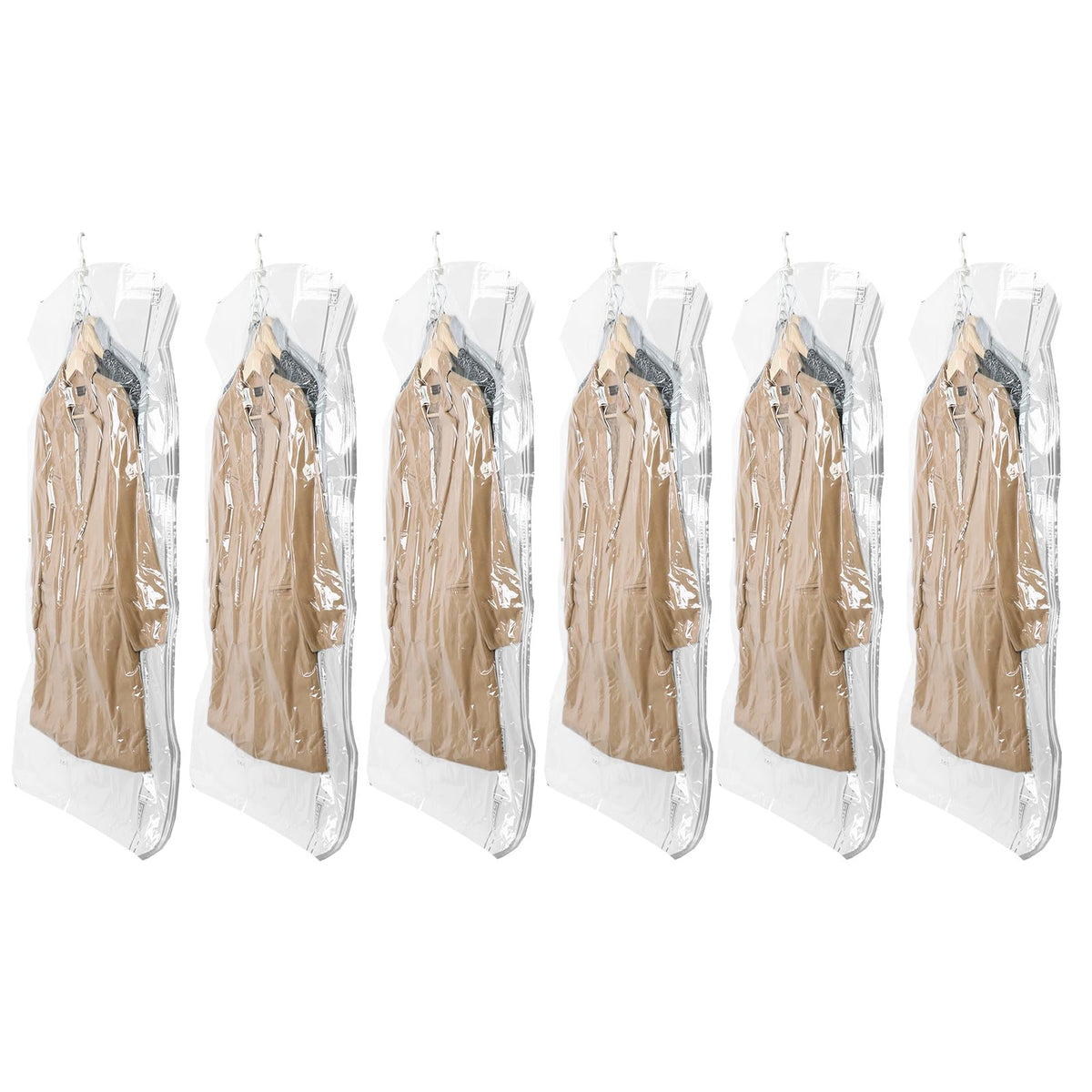 TAILI hanging vacuum sealer bags in a closet for efficient storage.
