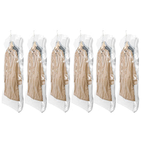 TAILI hanging vacuum sealer bags in a closet for efficient storage.