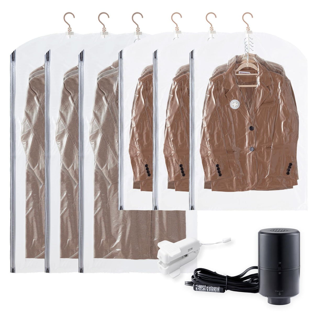 TAILI hanging vacuum sealer bags with electric pump for travel organization