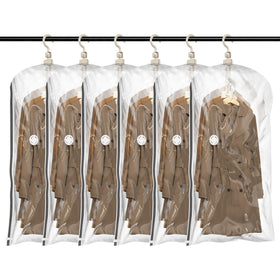 TAILI hanging vacuum storage bags in clear front view for easy content identification