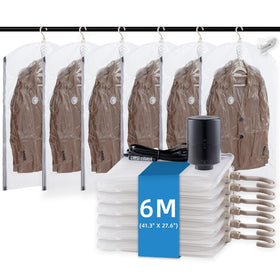 TAILI hanging vacuum bags with electric pump for travel packing.