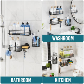 TAILI extra hook stores razors, towels, or brushes within reach