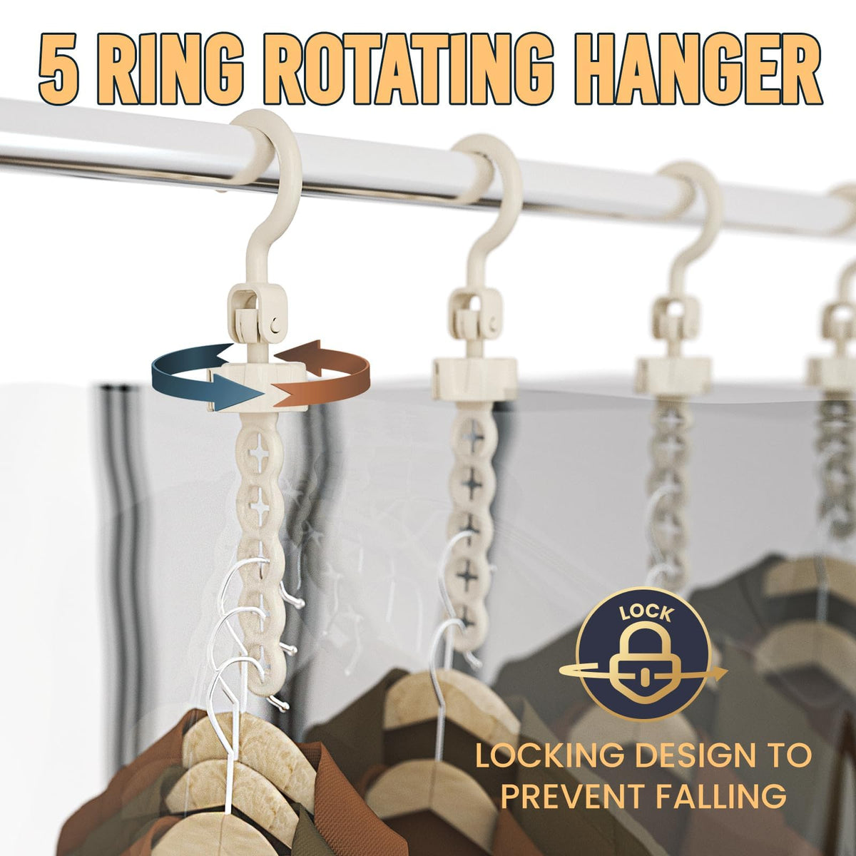 TAILI user hanging bags on closet rod for organized storage