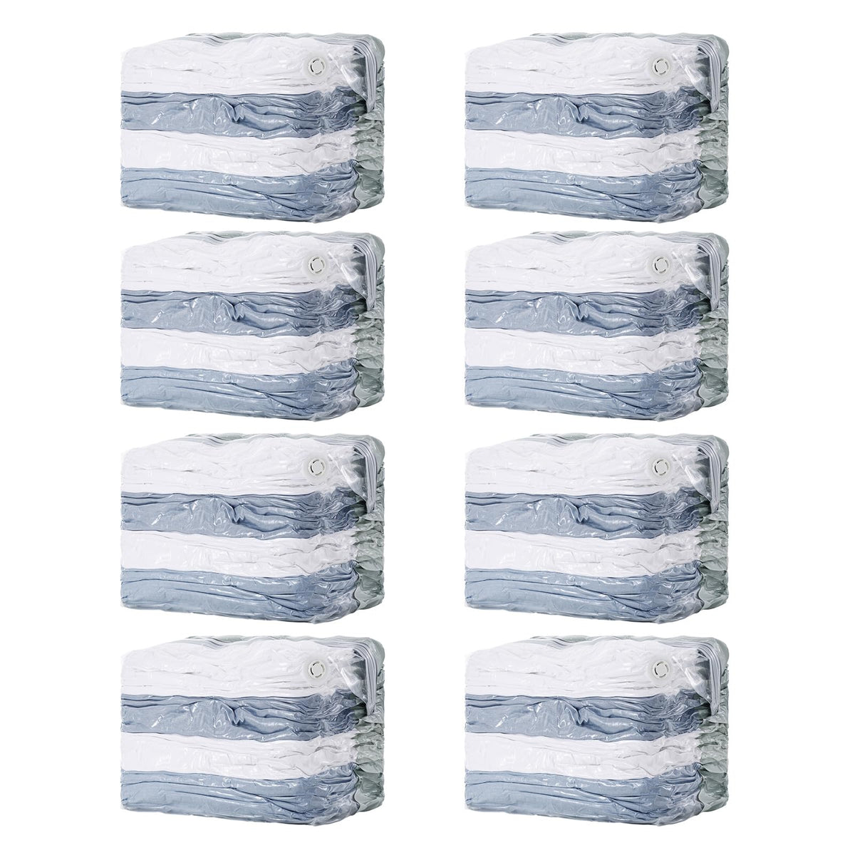 TAILI jumbo cube vacuum bag stores bedding and blankets, freeing closet space.