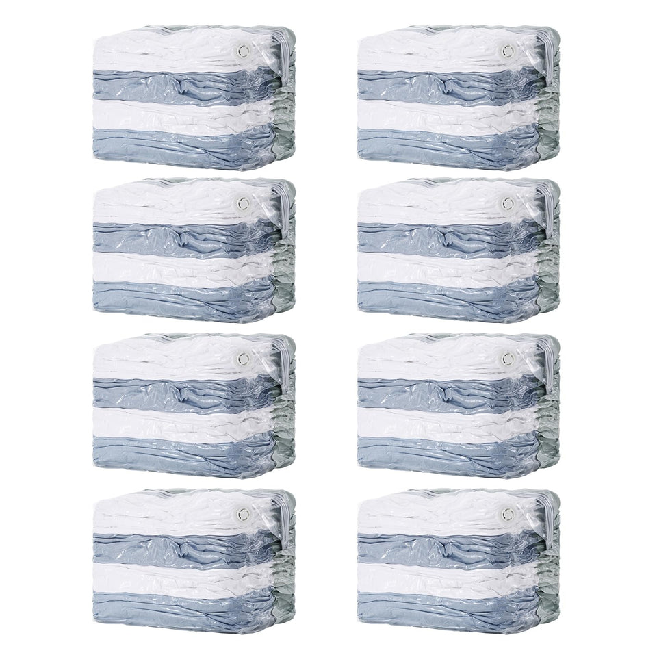 TAILI jumbo cube vacuum bag stores bedding and blankets, freeing closet space.