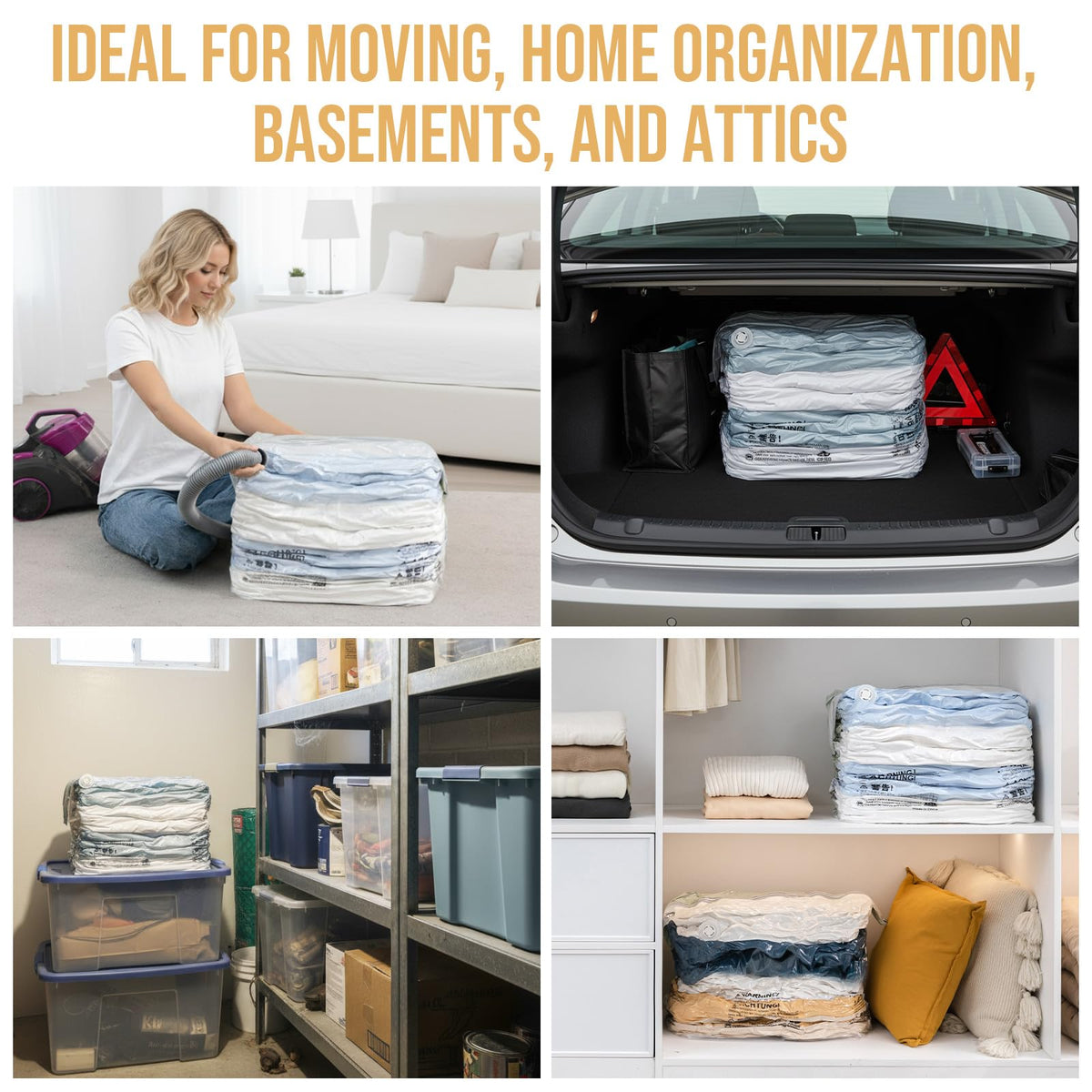 TAILI space-saving bags simplify packing for dorms, apartments, or seasonal storage.