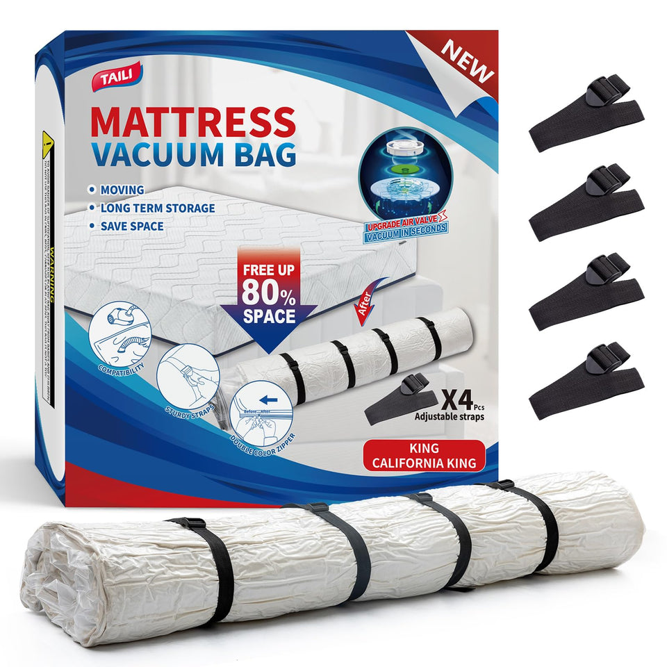 TAILI king-size mattress vacuum bag overview for space saving