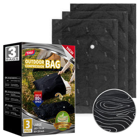 Taili Outdoor Vacuum Storage Bags showcase the oversized opening, perfect for bulky blankets and sleeping bags.