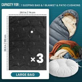 Taili Outdoor Vacuum Storage Bags feature waterproof material for rain-safe camping gear.