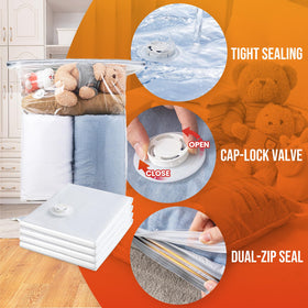 TAILI pillow storage bag protects cushions from dust while saving space