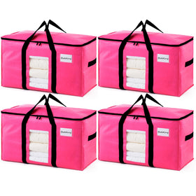 TAILI pink extra large moving bag with visible window aids quick item identification