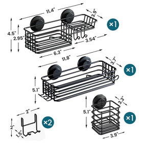 TAILI removable shower caddy allowing easy repositioning in the shower