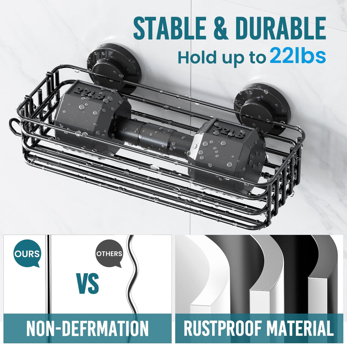 TAILI rustproof stainless steel shelves resist rust and stay durable over time