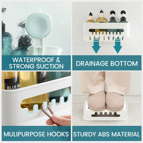 TAILI Shower Caddy drainage holes promote quick drying and cleanliness.