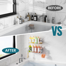 TAILI shower caddy removable for easy cleaning and repositioning in minutes.