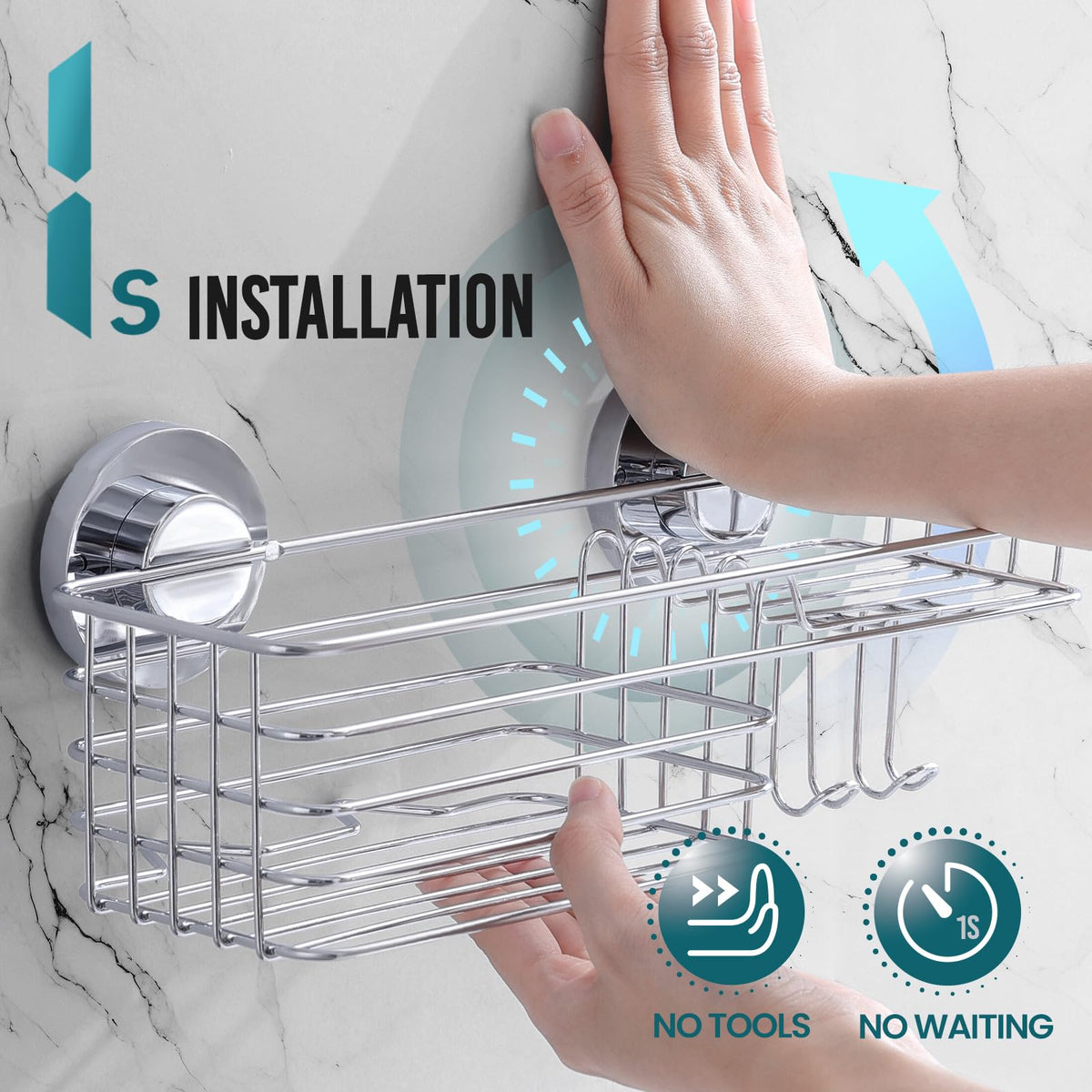 TAILI razor hooks and shelves keep razors within reach on glass