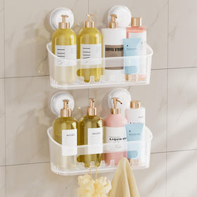 TAILI shower caddy inside shower basket keeps toiletries organized.