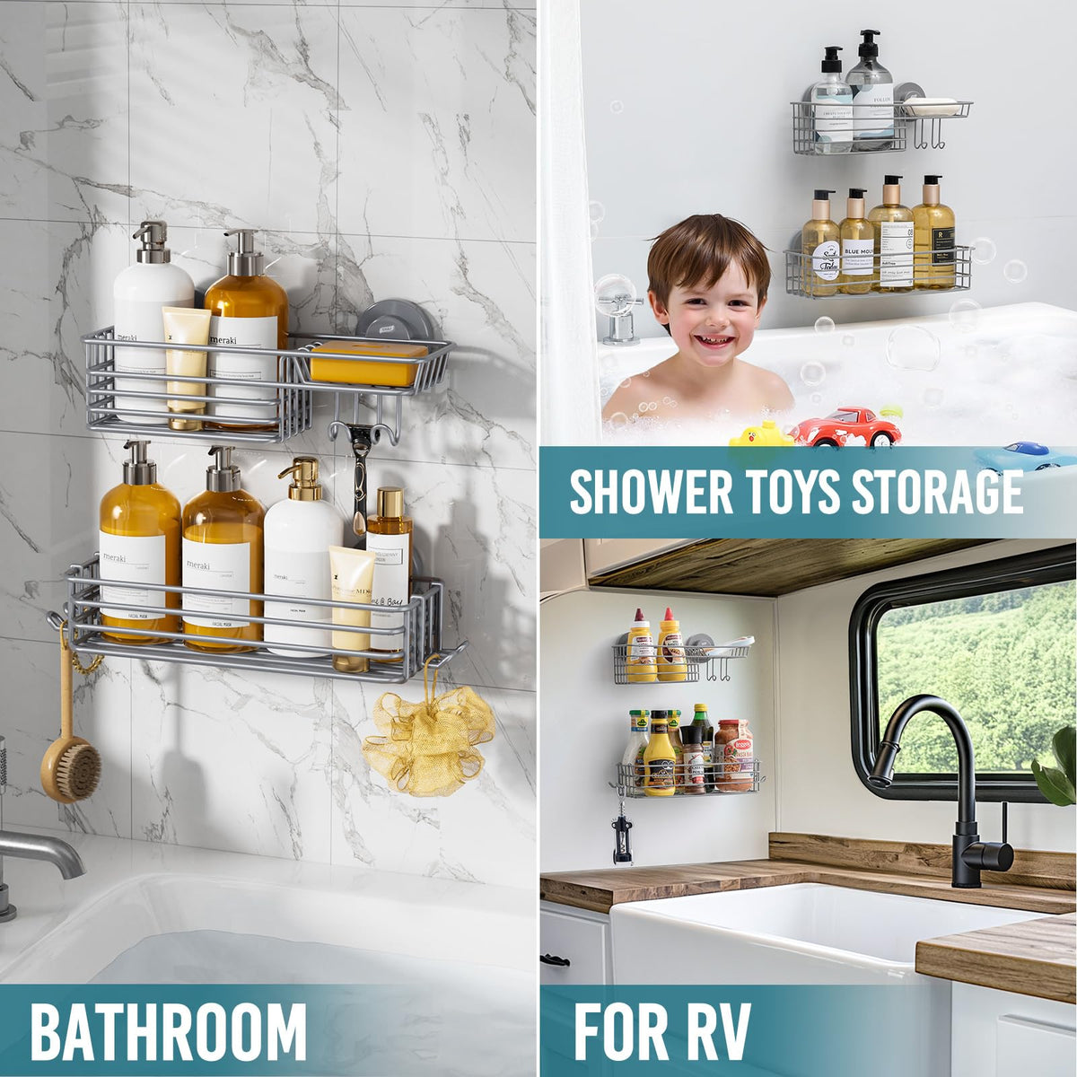 TAILI large-capacity bathroom organizer keeps bottles tidy