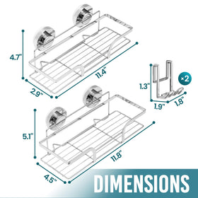 TAILI stainless steel shower caddy resists rust and keeps products organized.
