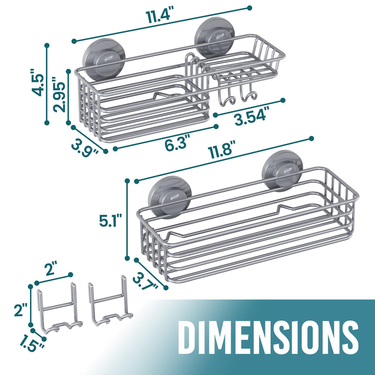 TAILI removable caddy for easy cleaning and repositioning