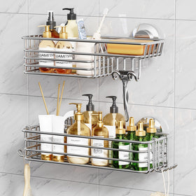 TAILI Shower Caddy 2-pack on smooth tile for organized bathroom storage